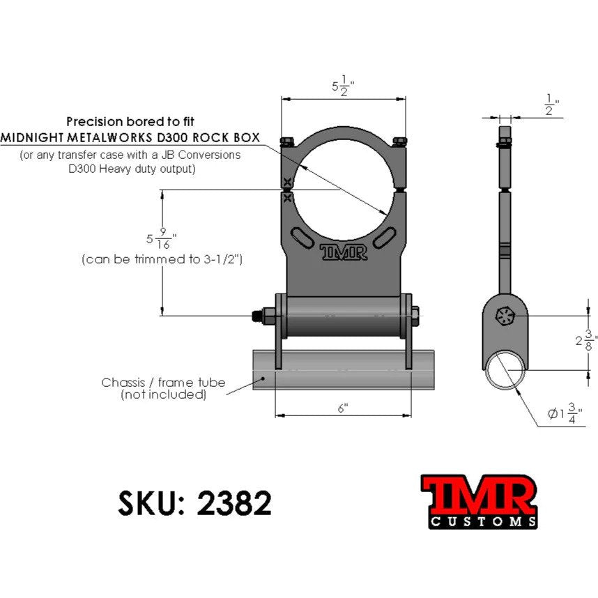 TMR MMW D300 Rock Box Transfer Case Support/Ring - "KIT"