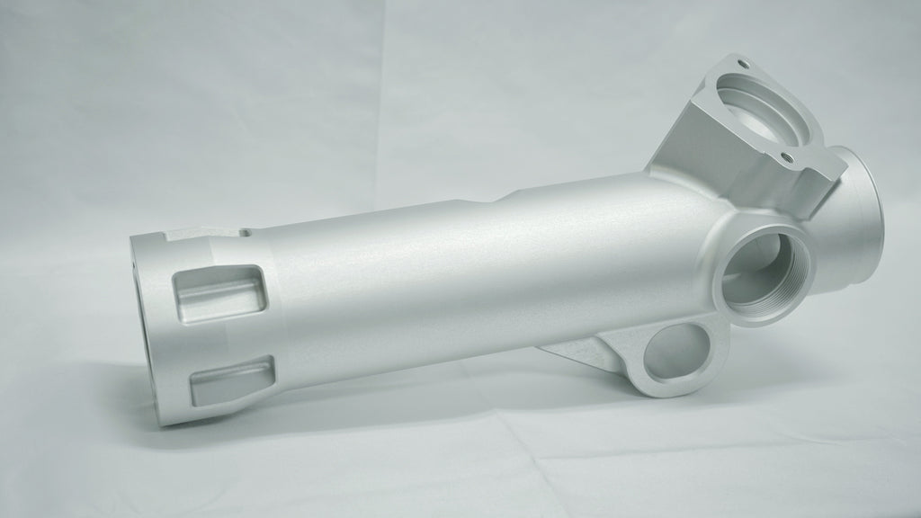 Toyo-Steering billet Tundra conversion rack kit installed on a 2003-2009 Toyota 4Runner, showing matte clear finish and stock length.