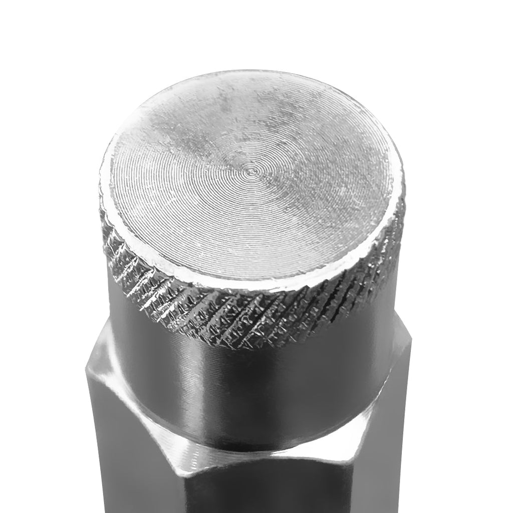 SSW Offroad tungsten silver steel lug nuts with four locking lug nuts for vehicle accessories, shown with closed-end design.