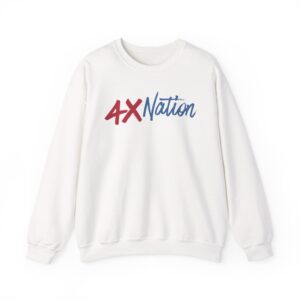 4x nation unisex crewneck sweatshirt, cozy fashion, casual wear, gift for sports fans, comfortable layering, everyday style